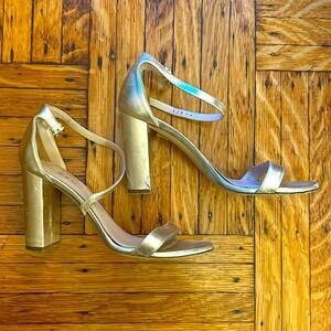 Gold metallic sandals